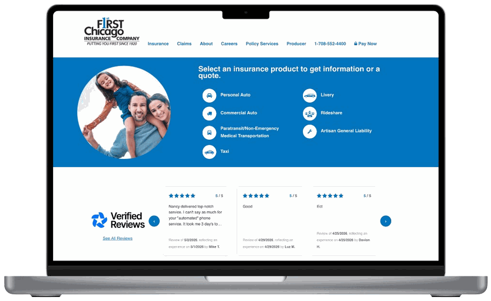 First Chicago Insurance Company website